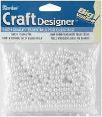 Darice Craft Designer 6 mm White Pearls 